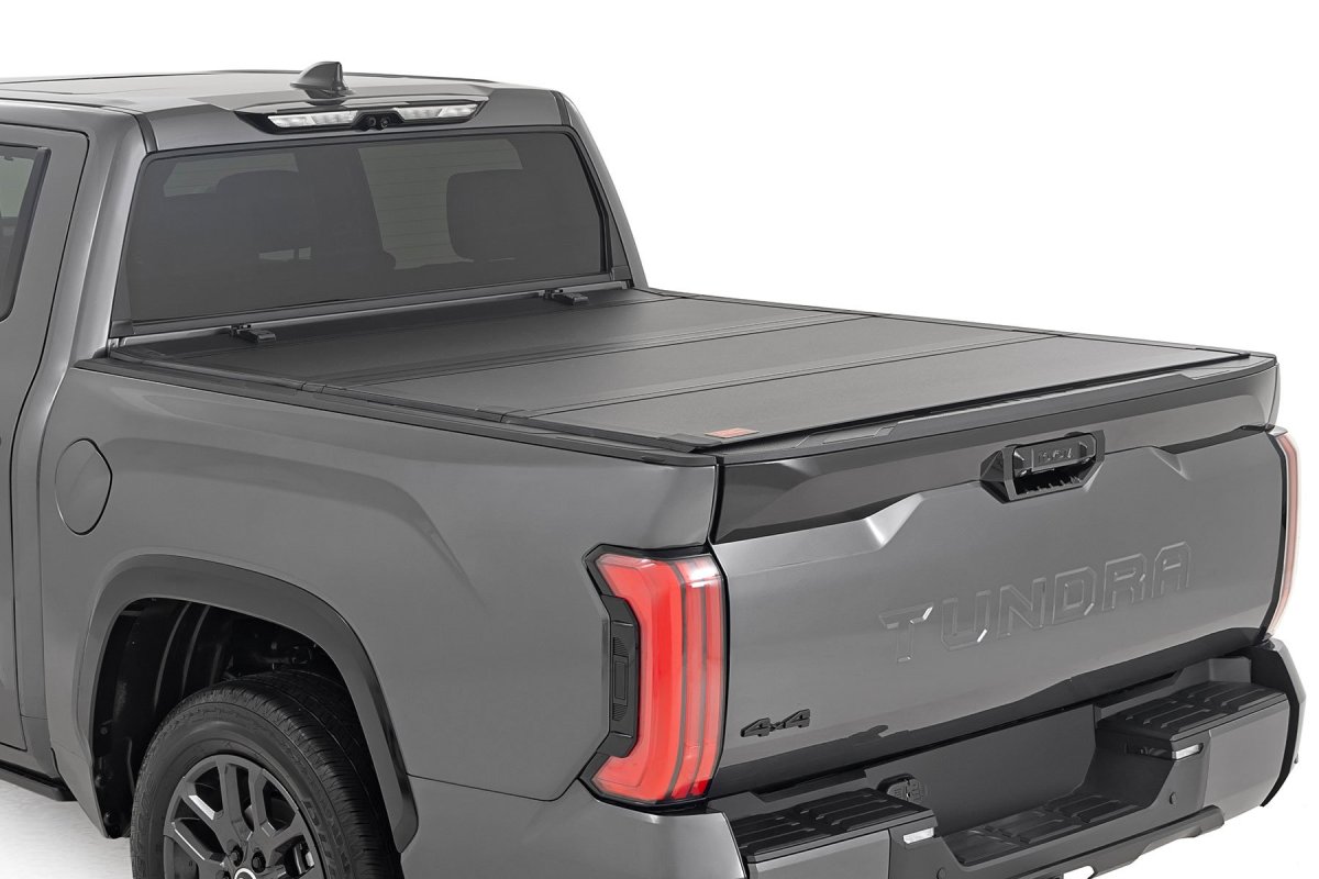 Toyota Tundra Bed Cover - Rough Country - Hard Tri-Fold Flip Up - '22-'24